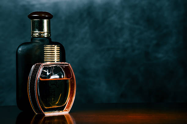 Couple of perfume bottles stock photo