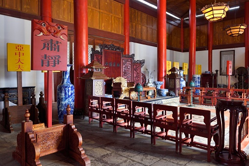 Mufu,Lijiang,Yunnan Province. 
Lijiang Mufu Is naxi wooden's tusi mansion with the government,Yuan, Ming and Qing three generations, the temple towering, thus pavilions strewn at random, both as a royal garden and a suzhou garden style, with the 