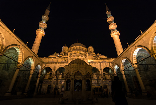 Courtyard of Yeni Cami Mosque, Istanbul, Turkey