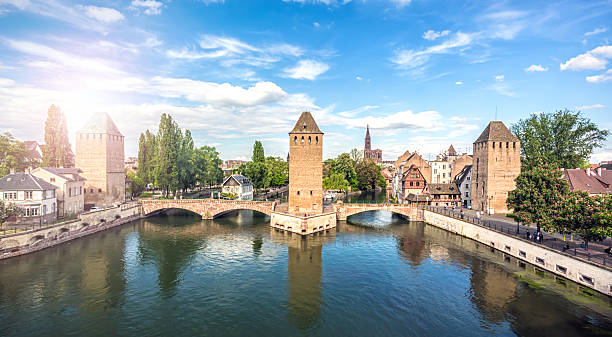 Covered Bridges (Ponts Couverts ) in Strasbourg Covered Bridges (Ponts Couverts ) in Strasbourg. petite france strasbourg stock pictures, royalty-free photos & images