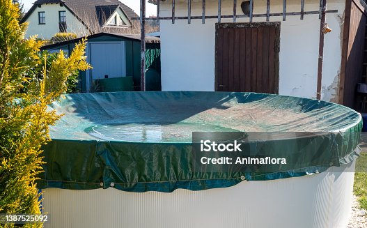 istock covered pool in the garden 1387525092