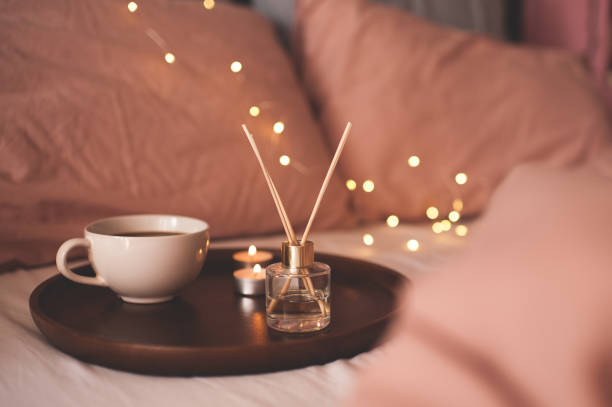 Cozy atmosphere at home stock photo