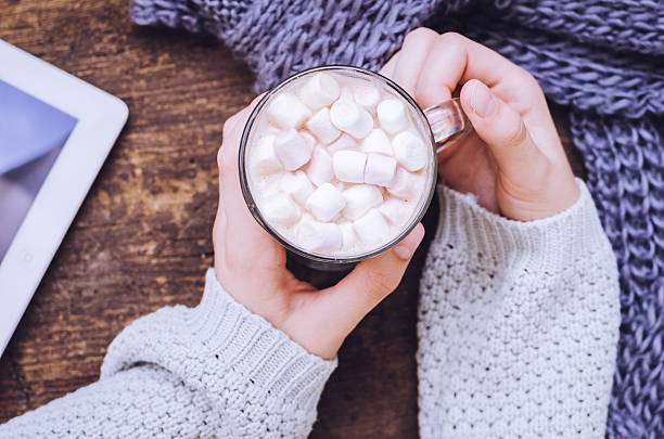 nền nhà mùa đông ấm cúng - marshmallow hình ảnh sẵn có, bức ảnh & hình ảnh trả phí bản quyền một lần