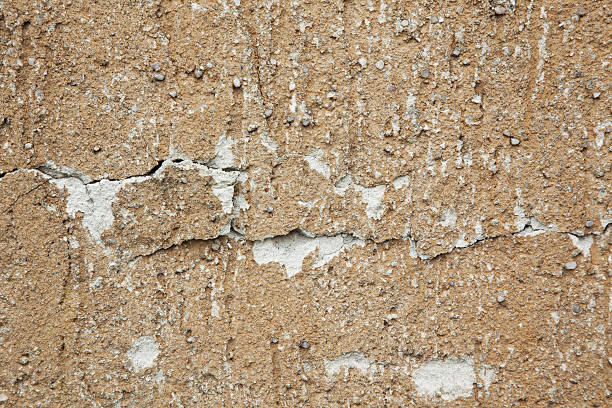 cracked concrete wall stock photo