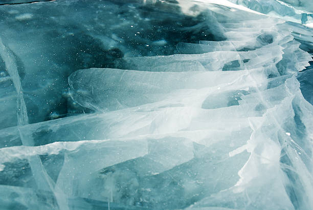 Cracked ice background stock photo