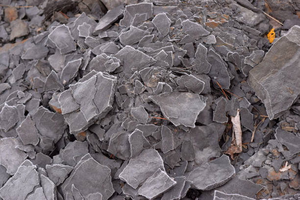 Cracked Shale Chips stock photo