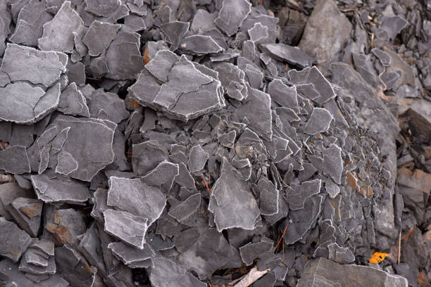 Cracked Shale Chips stock photo