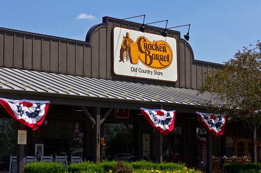 Indianapolis, US - June 24, 2016: Cracker Barrel Old Country Store Location. Cracker Barrel Serves Homestyle Food V