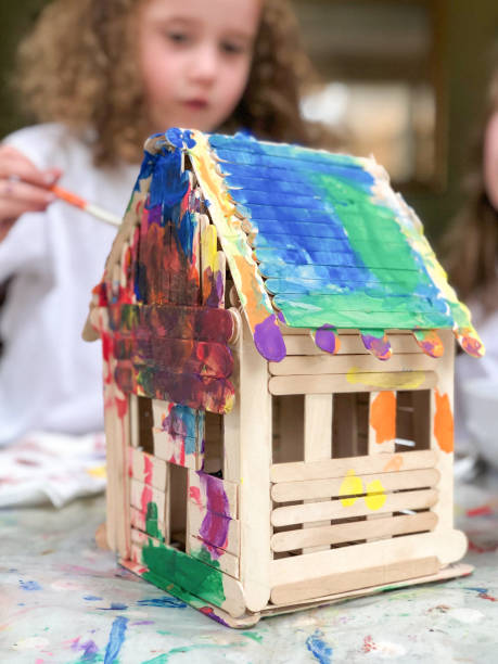 Popsicle Stick House Stock Photos Pictures Royalty Free Images Istock