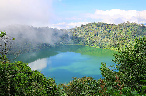 Crater Lake Chicabal Lagoon, Guatemala stock photo