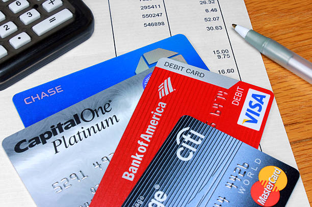 Credit and Debit Cards stock photo