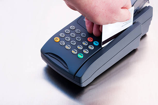 Credit Card Processing stock photo