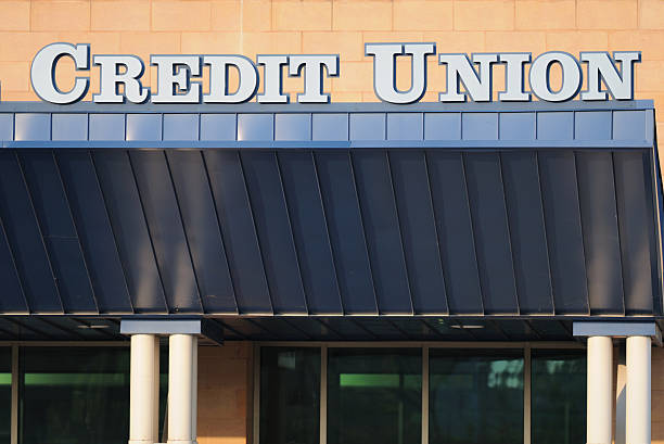 Credit Union sign stock photo