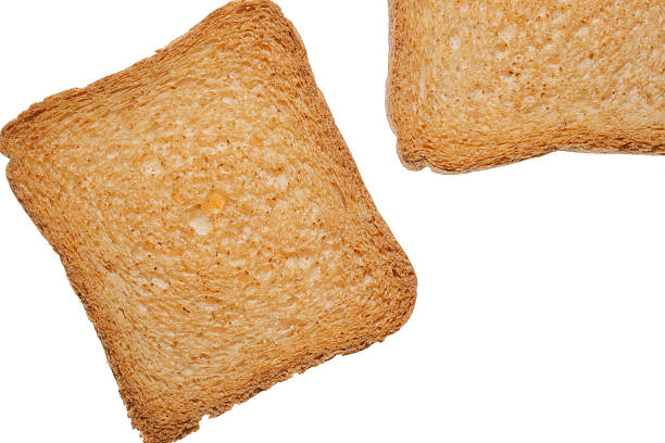 crisp toasts stock photo