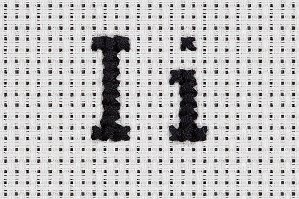 Cross-stitch - Alphabet and Icons: Ii stock photo
