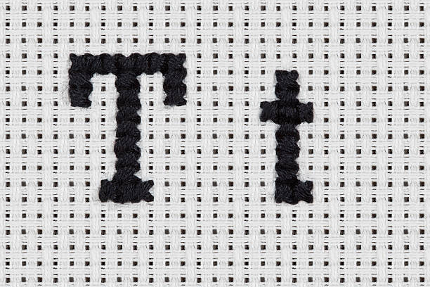 Cross-stitch - Alphabet and Icons: Tt stock photo