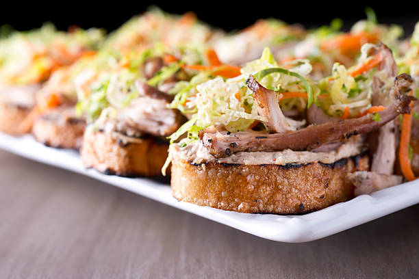 crostini chicken appetizer picture - The Tasty Hub