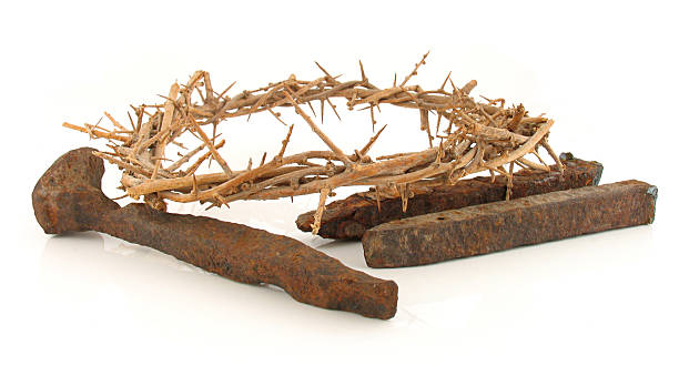 Crown of Thorns and Spikes  good friday stock pictures, royalty-free photos & images
