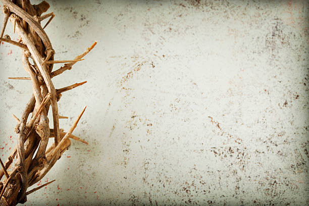 Crown of Thorns on Grunge Background  good friday stock pictures, royalty-free photos & images