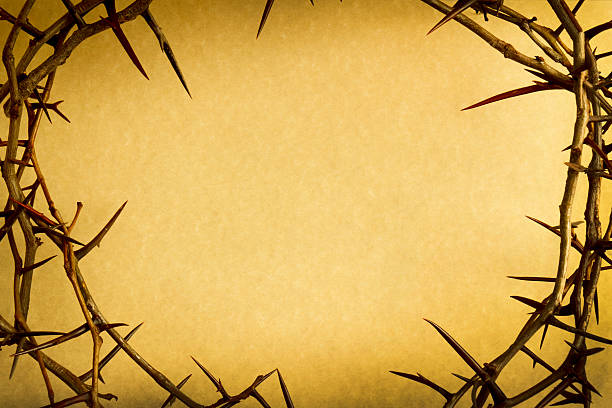Crown Of Thorns Represents Jesus Crucifixion on Good Friday  good friday stock pictures, royalty-free photos & images