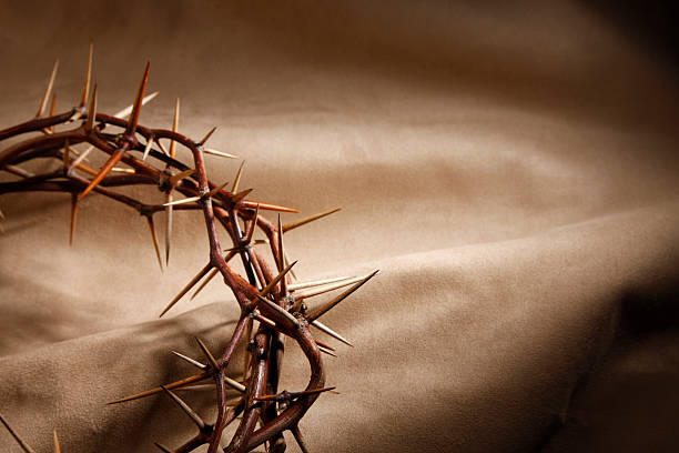 Crown of Thorns with Copyspace  good friday stock pictures, royalty-free photos & images
