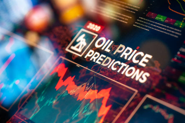 Crude Oil Price Predictions Crude Oil Price Predictions Concept Background oil market  stock pictures, royalty-free photos & images