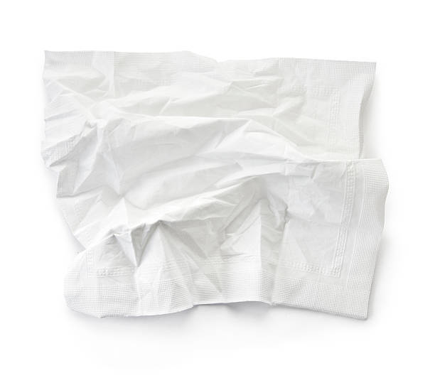 crumpled tissue crumpled tissue, clipping path included handkerchief stock pictures, royalty-free photos & images