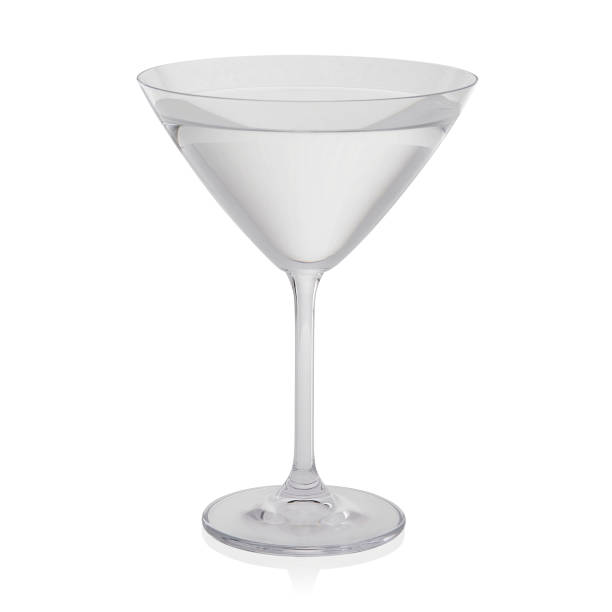 Crystal martini glass stock photo