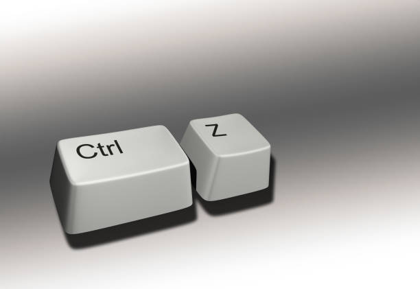 ctrl z combo keyboard keys with a soft background - zl imagens e fotografias de stock