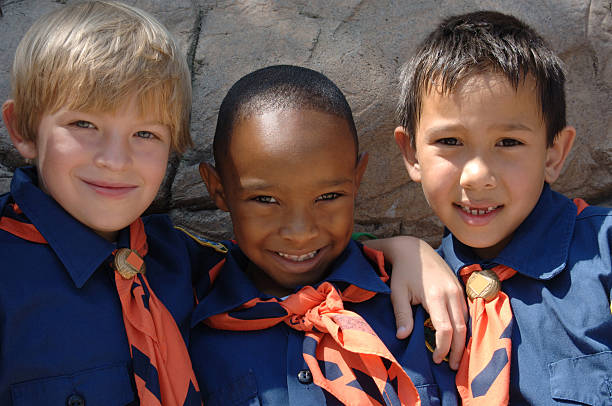 Cub Scouts stock photo