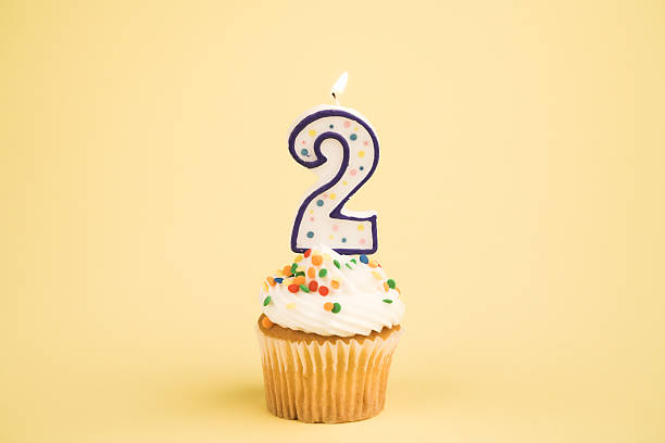 Cupcake Number Series (2) stock photo