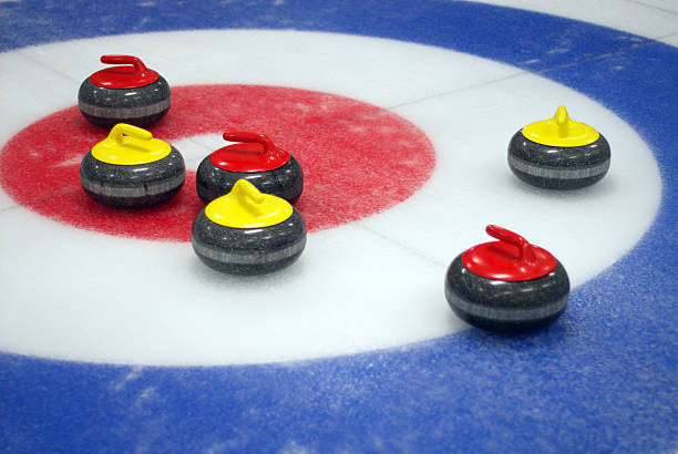 curling target - curling stockfoto's en -beelden