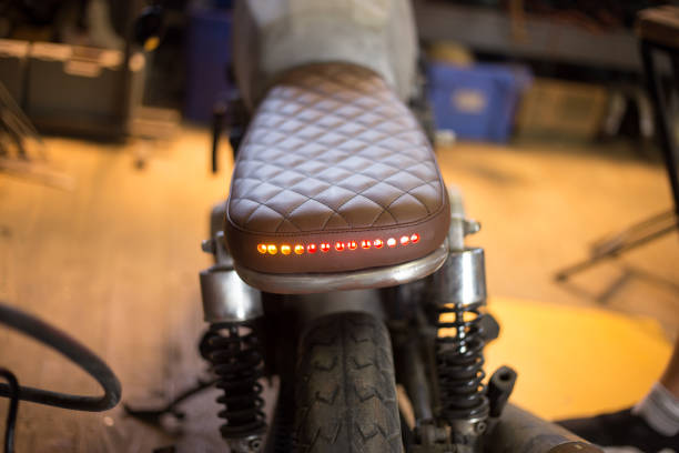 Custom made motorcycle stock photo