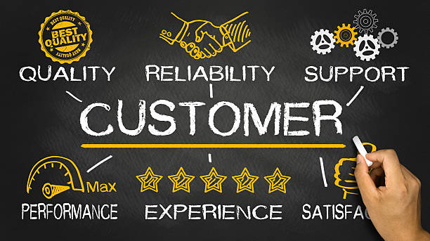 customer concept with business elements stock photo