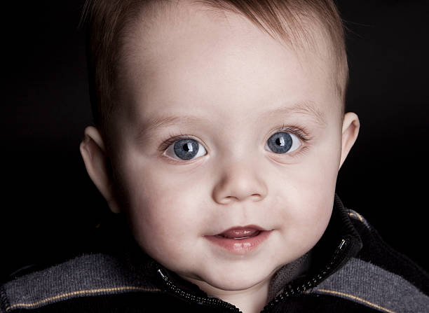 Cute baby boy stock photo