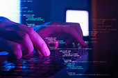 istock cyber security, web development and work in IT concept 1289411982