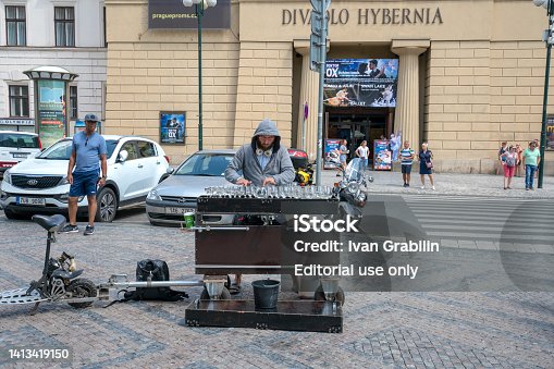 Czech Republic, Prague. Street music