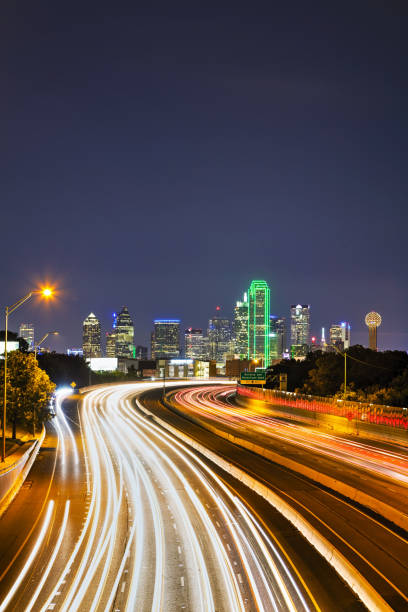 Dallas Skyline At Night Stock Photos, Pictures & Royalty-Free Images
