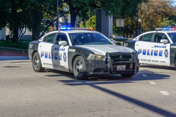 Dallas Police car stock photo
