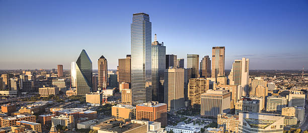 Dallas Texas skyline panorama stock photo