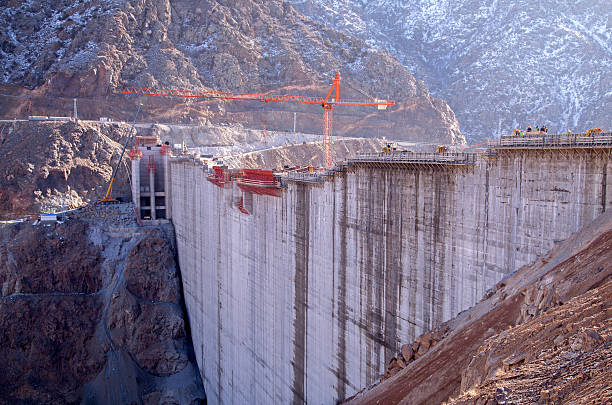 Dam Construction stock photo