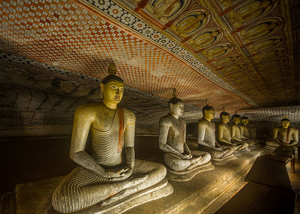 Dambulla ancient cave temple in Sri Lanka stock photo