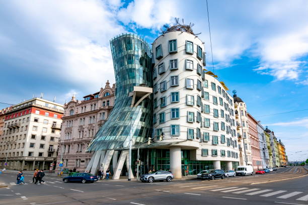 Dancing House in Prague, Czech Republic Prague, Czech Republic - May 2019: Dancing House in Prague prague stock pictures, royalty-free photos & images