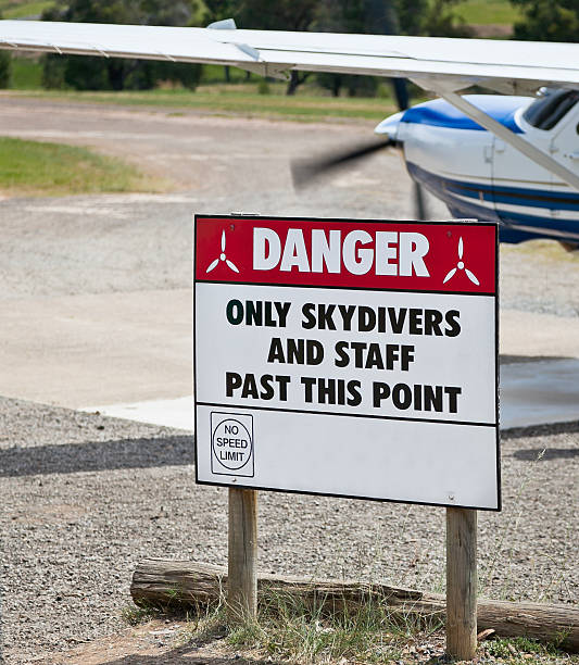 Danger sign stock photo
