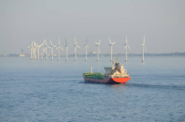 Danish Offshore Windfarm stock photo