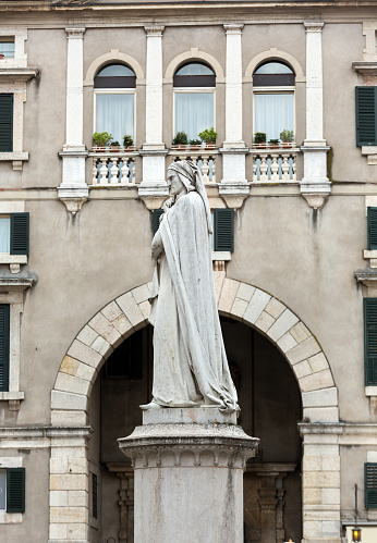 Dante Alighieri Statue at Piazza dei Signori in Verona