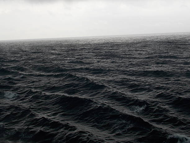 Dark and Gloomy Ocean Waters stock photo