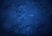 istock Dark blue grunge plaster texture background with rough strokes 1346405422