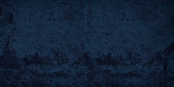 bleu foncé vieux béton texture grand écran. mur de ciment rugueux. contexte industriel abstrait - fond bleu marine photos et images de collection