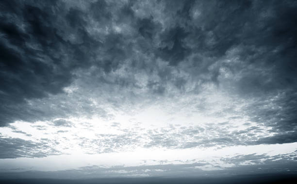 Dark clouds stock photo